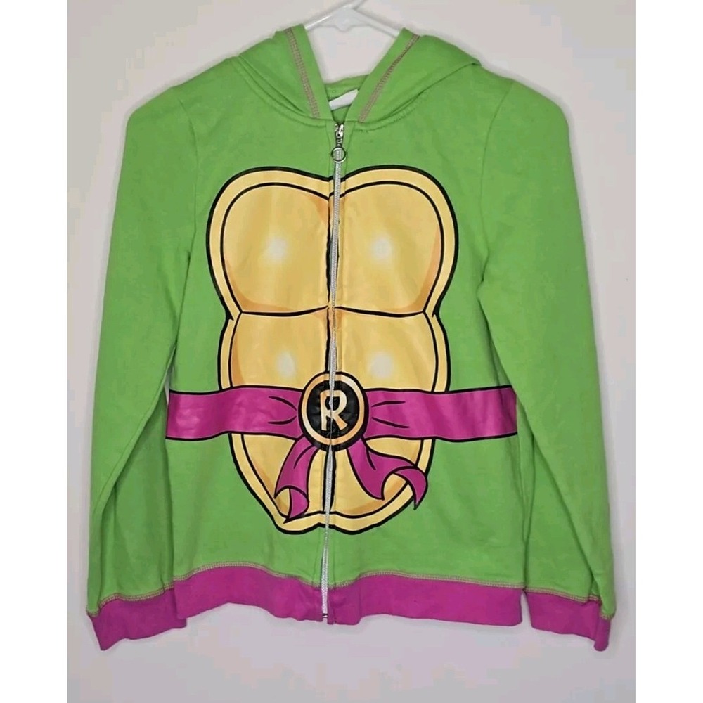 TMNT Teenage Mutantโ Ninja Turtle Costume Hoodie Girls XL Full Zip Green Pink